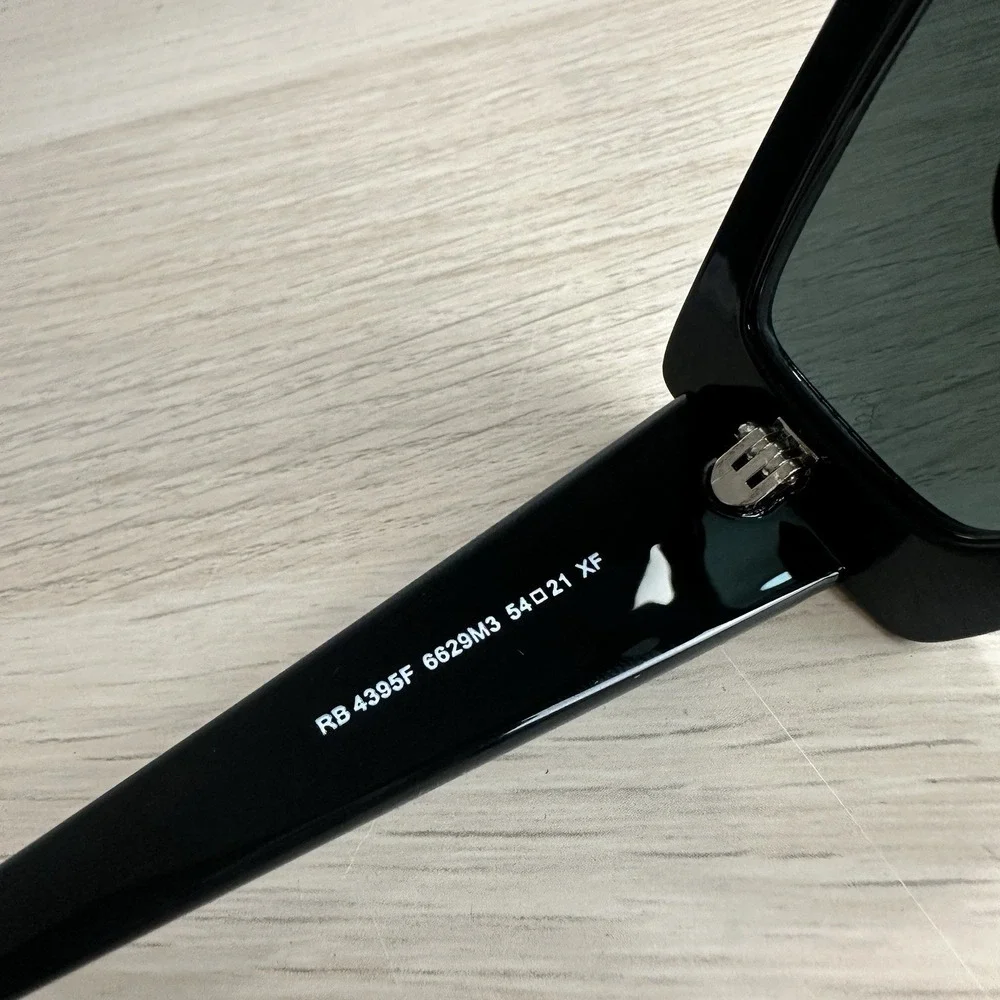Ray-Ban RB4395F KILIANE Bio Based Polished Black Grey Sunglasses 54mm
